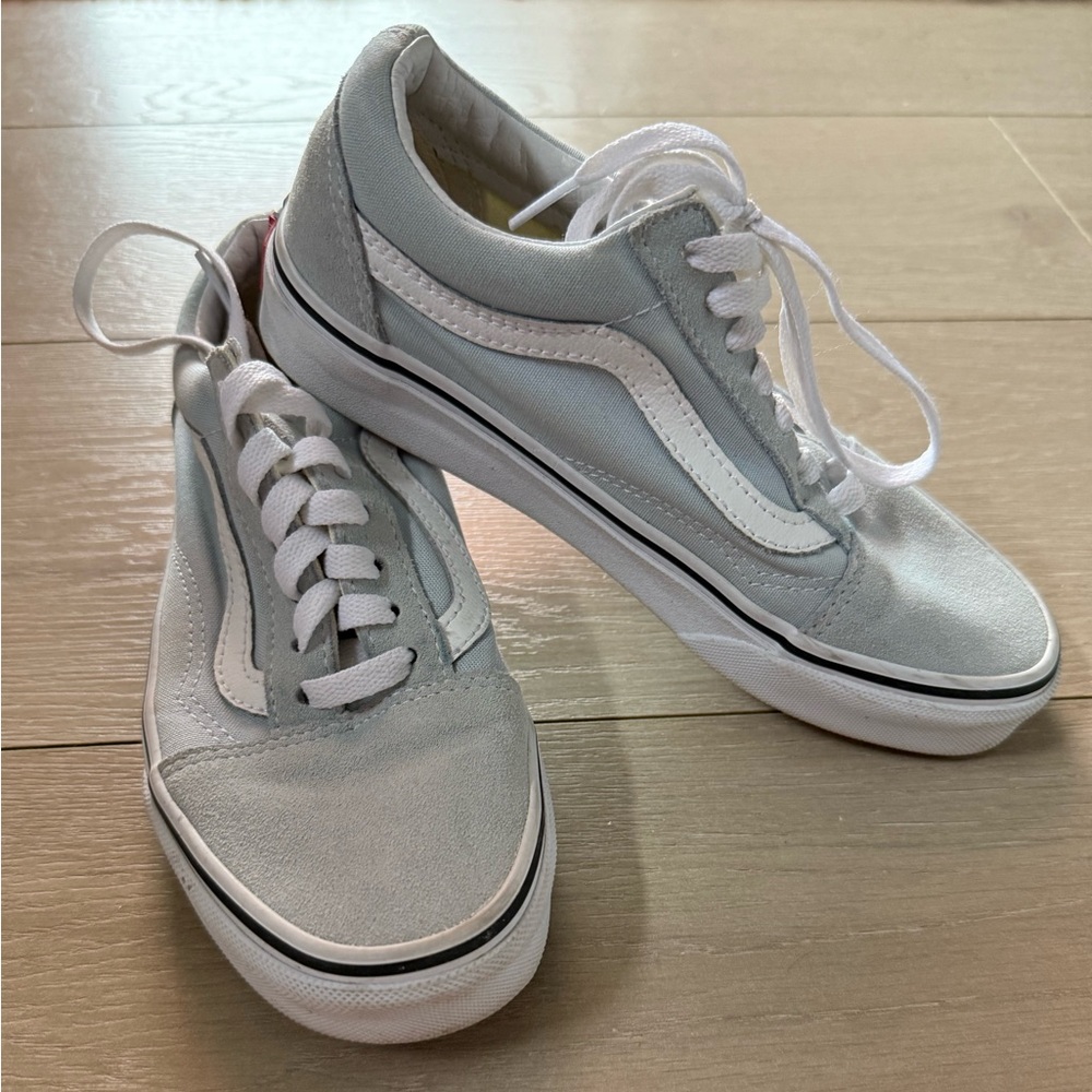 Vans Light Blue and White Sneakers
